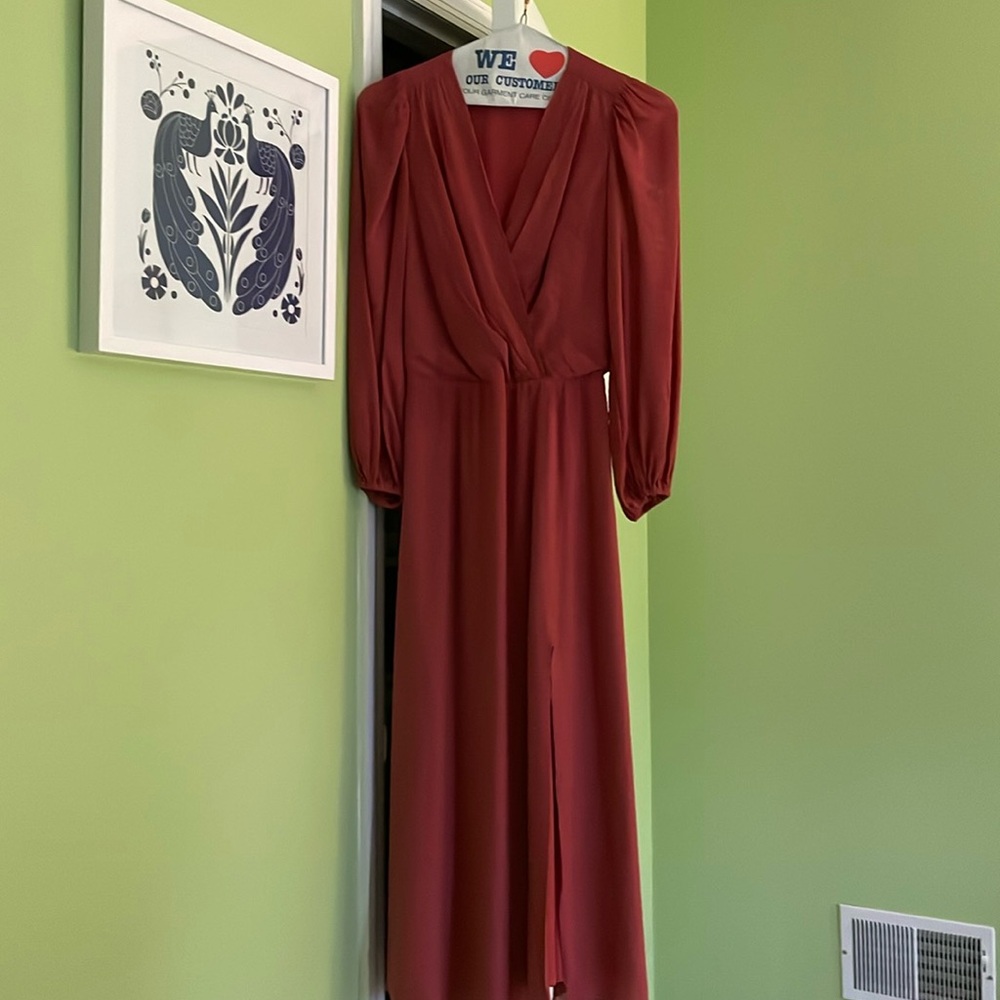 Halogen maxi dress with elegant front slit